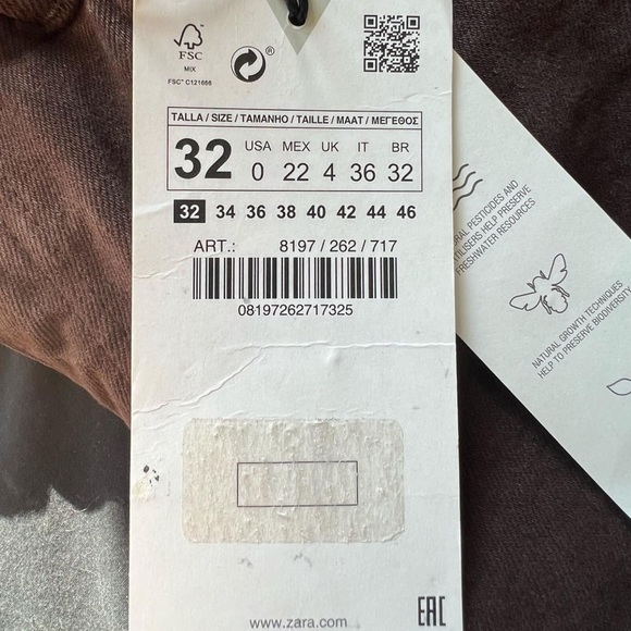 Zara brown split hem jeans - Picture 3 of 3